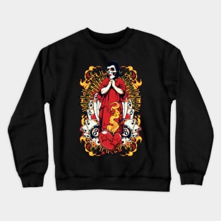 zombie in red costume and heart Crewneck Sweatshirt